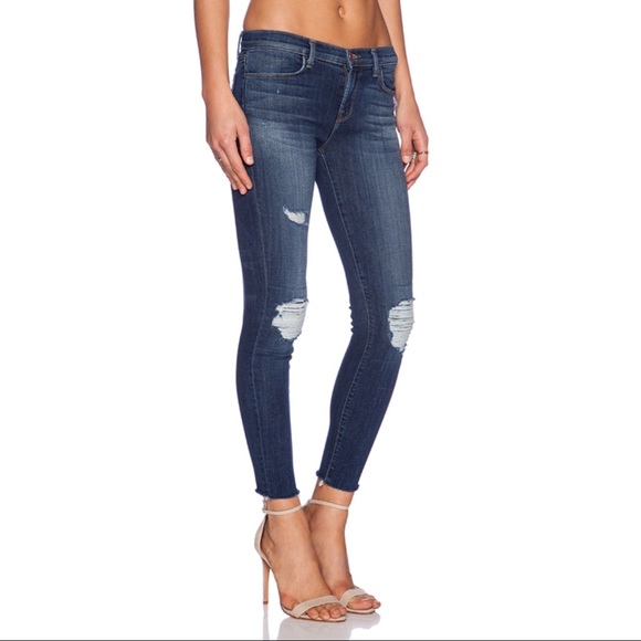 J Brand Mid-Rise Cropped Skinny Troublemaker Jeans - Picture 7 of 8